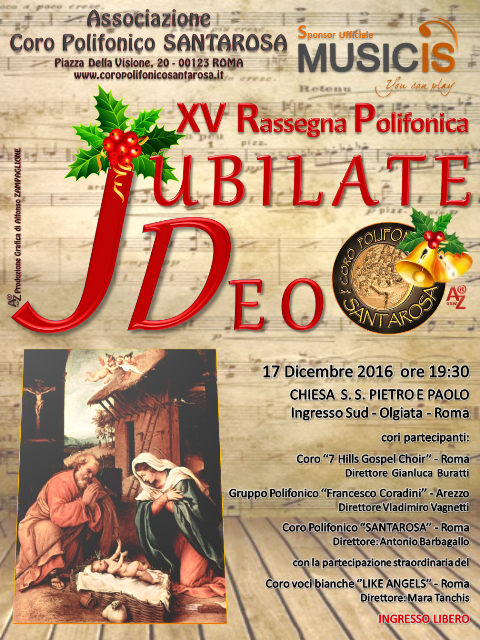 Manifesto XV Rassegna Polifonica Jubilate Deo 2016 PIC